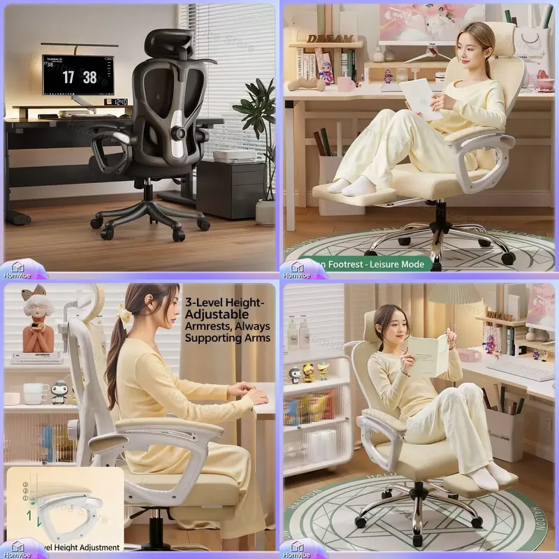 Pc Gaming Chair - Cadeira Ergonômica para Jogos com Suporte
