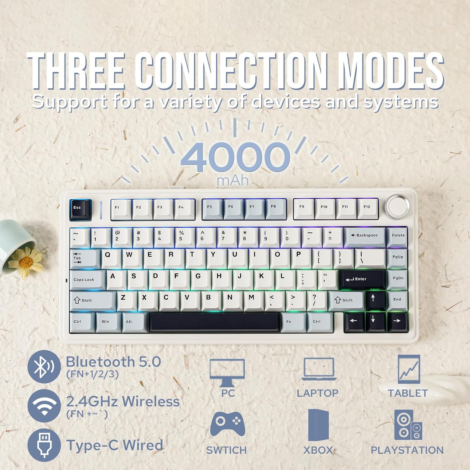 Pc Gaming Gigabyte - Teclado Mecânico Aula F75 75% Sem