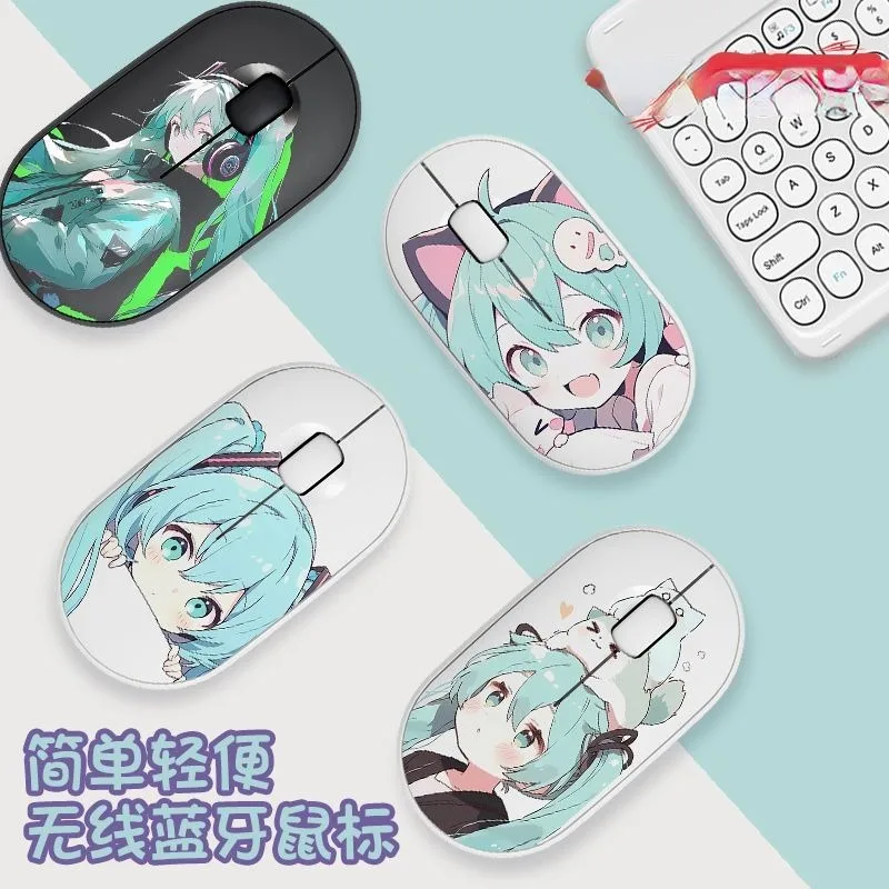 Pc Gaming Hatsune Miku - Hatsune Miku-Mouse silencioso sem fio portátil,