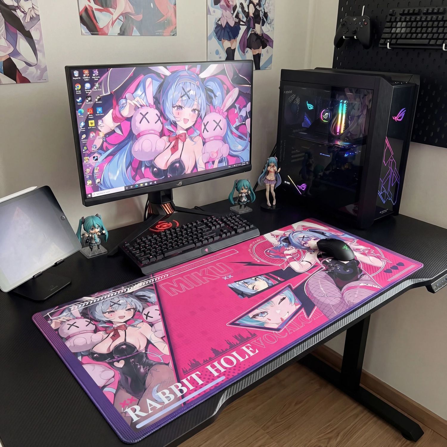 Pc Gaming Hatsune Miku - Mouse Pad Gamer Extra Grande Hatsune