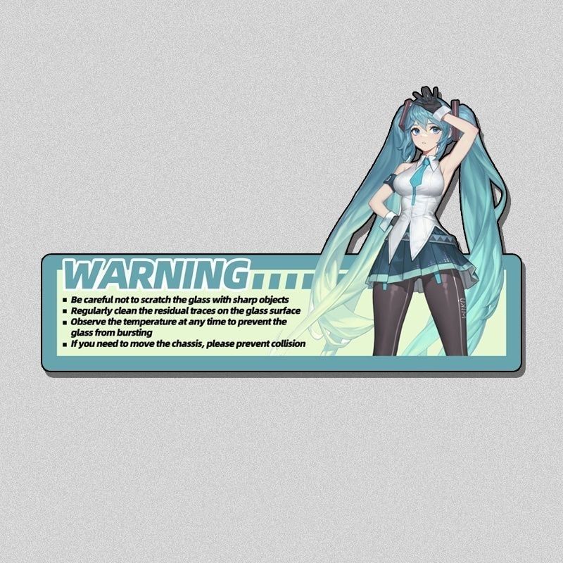 Novo Adesivo Kawaii para Caixa - Pc Gaming Hatsune Miku avaliação e preço