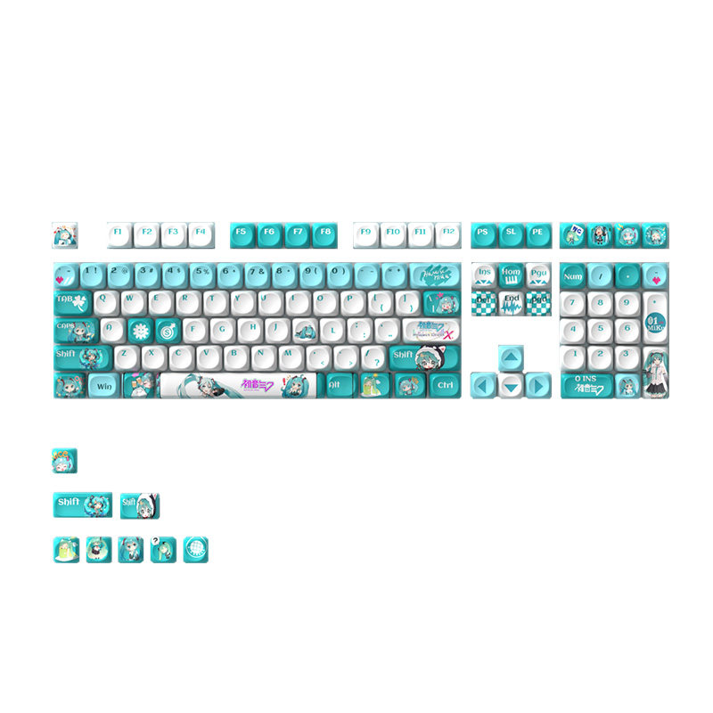 Anime teclado mecânico keycap  - Pc Gaming Hatsune Miku avaliação e preço