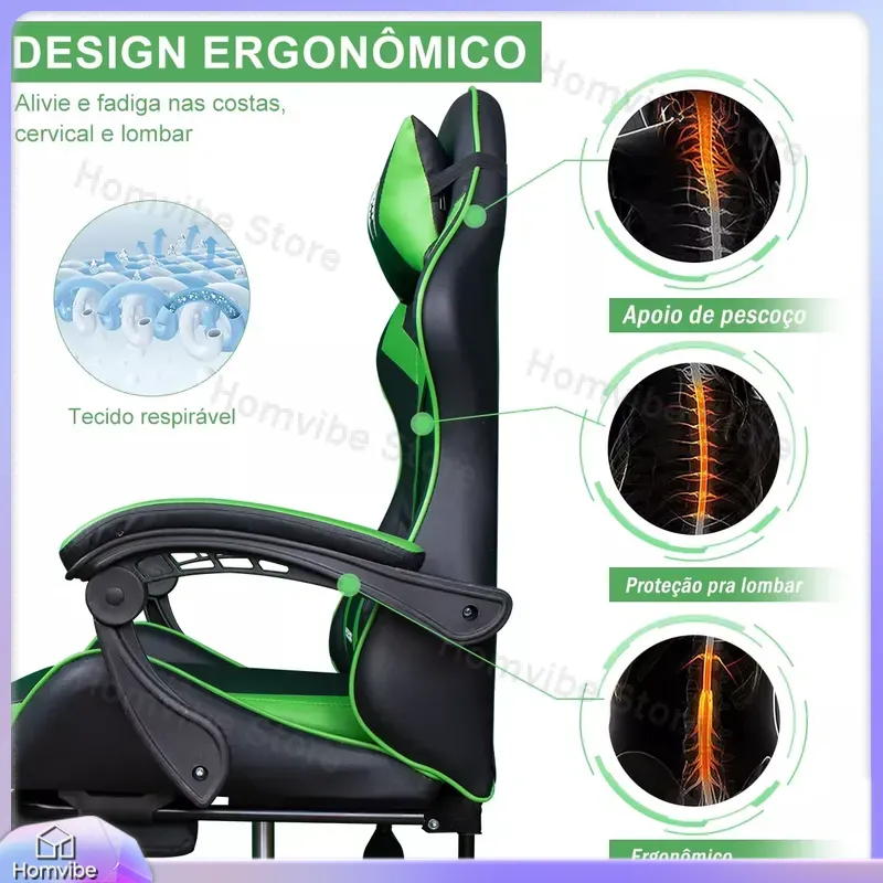 Cadeira Gamer Ergonômica de En - Pc Gaming Chair avaliação e preço