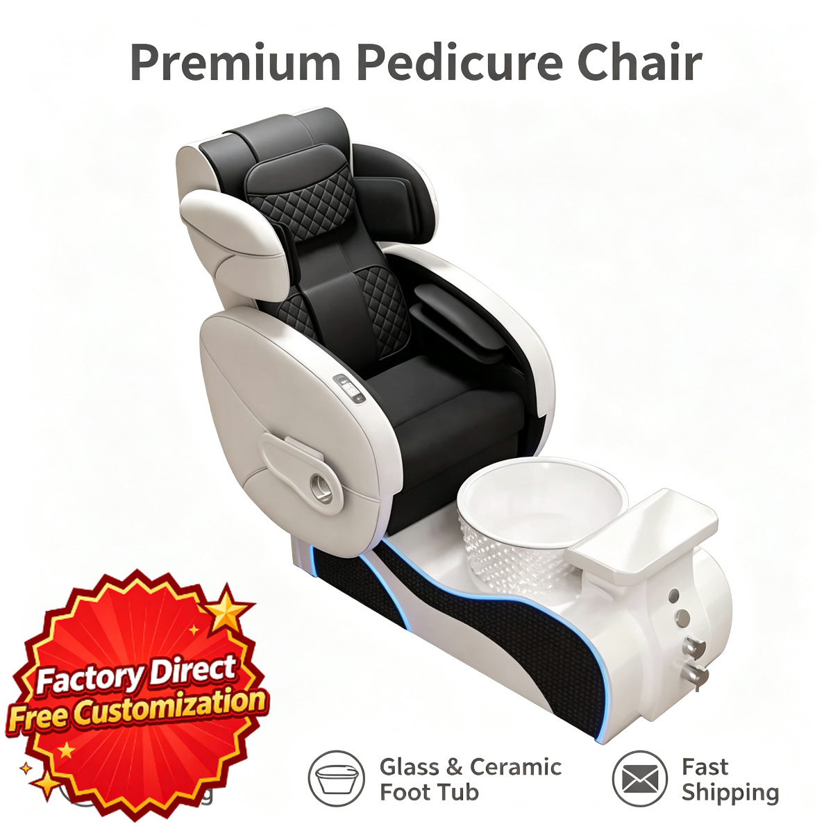 Cadeira de Pedicure Estilo Gam - Pc Gaming Chair avaliação e preço